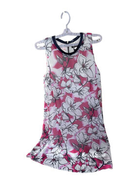 Women's SLNY Floral Sleeveless Dress Size 12 Pink and Whitet